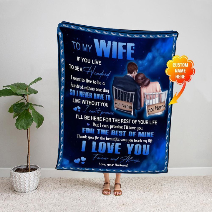 Husband To My Wife I Love You Forever And Always Family Gift Ideas Cozy Fleece Blanket, Sherpa Blanket