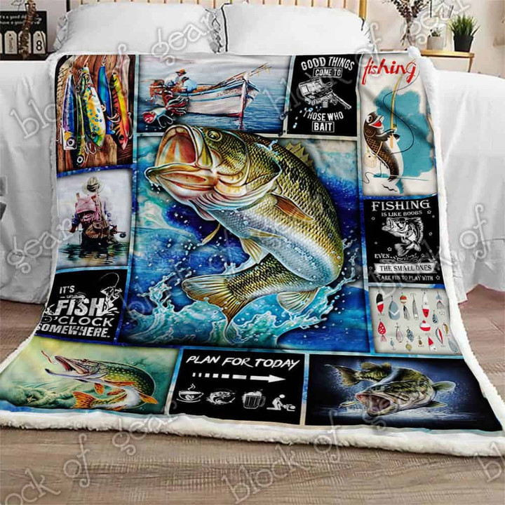 Fishing Time Sofa Throw Blanket P182 
