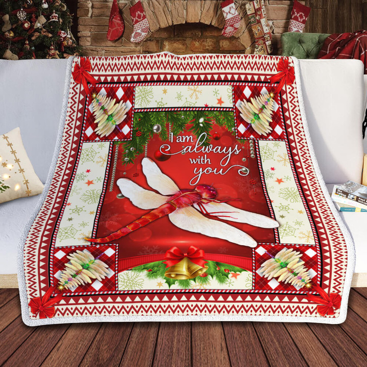 Christmas Dragonfly - I Am Always With You Sofa Throw Blanket 