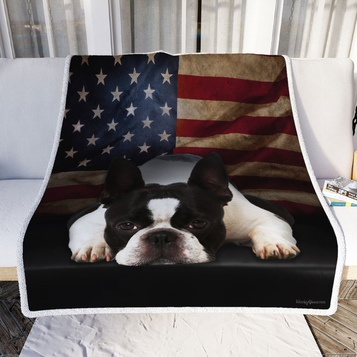 Boston Terrier Sofa Throw Blanket 