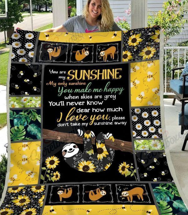 You Are My Sunshine Sloth Xa1802048Cl Fleece Blanket