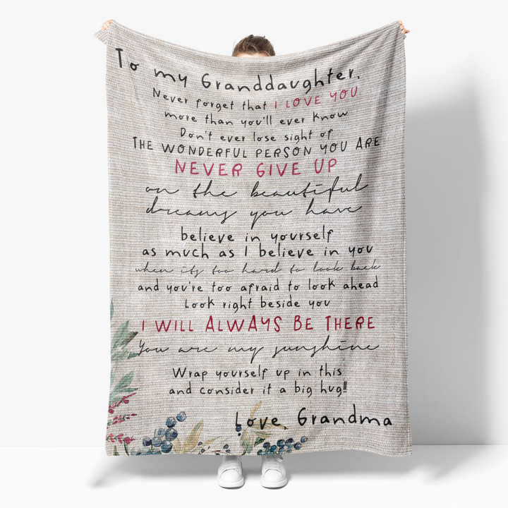 Christmas Blanket Gift Ideas For Granddaughter From Grandma I Love You More Than You Will Ever Know Family Cozy Fleece Blanket, Sherpa Blanket