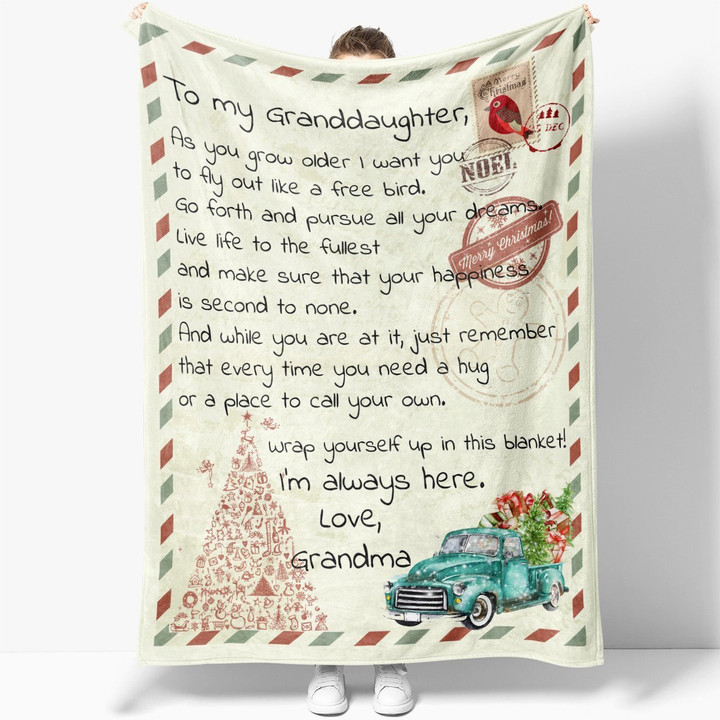 Blanket For Granddaughter Letter To As You Grow Older I Want You To Fly Out Family Cozy Fleece Blanket, Sherpa Blanket