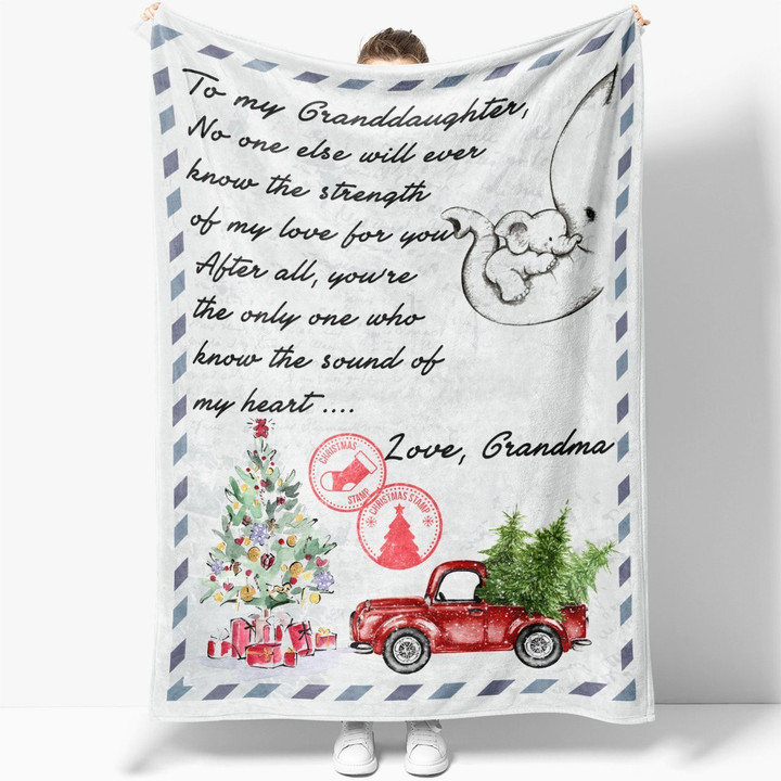 Blanket For Granddaughter Grandma Letter To Amazing Granddaughter Family Cozy Fleece Blanket, Sherpa Blanket