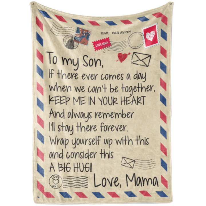 Blanket Christmas Birthday Gift Ideas For Son From Mother Mom Family A Day When We Cant Be Together Cozy Fleece Blanket, Sherpa Blanket