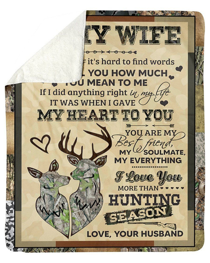 How Much You Mean To Me Deer Fleece Blanket Gift For Wife Sherpa Blanket