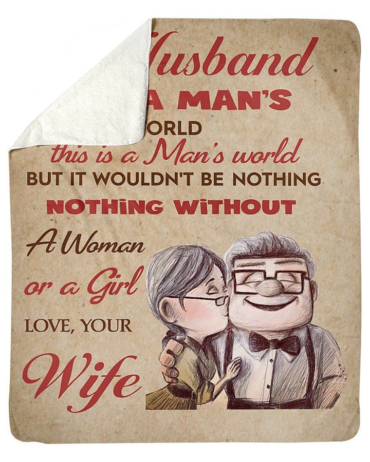 Gift For Husband This Is A Man'S World Special Design Sherpa Blanket