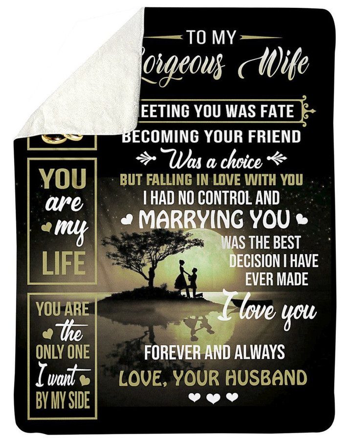 Falling In Love With You I Had No Control Husband Gift For Wife Sherpa Blanket