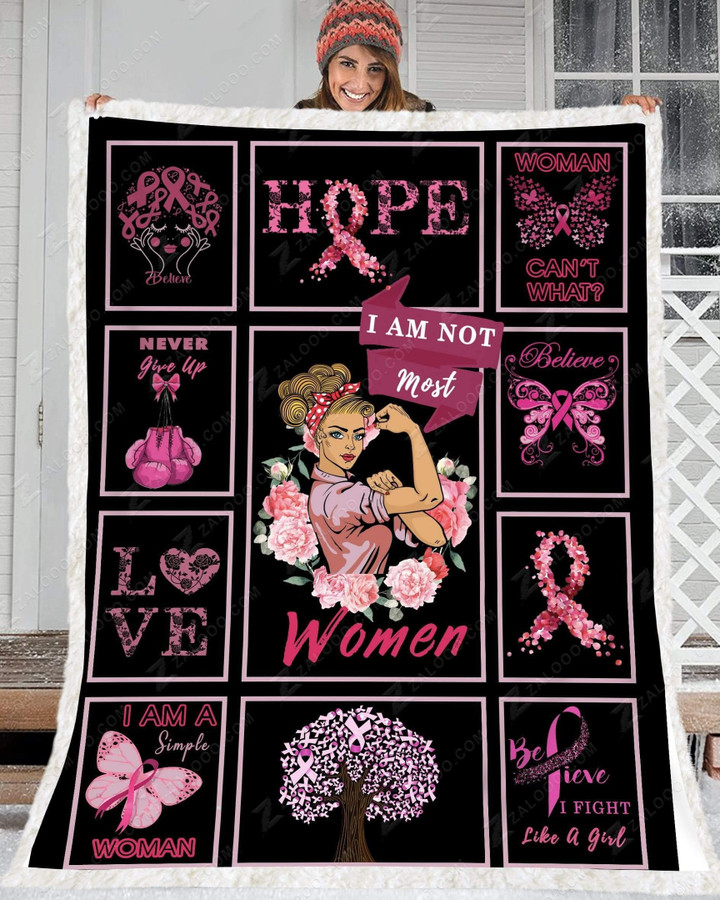 Fleece Blanket Breast Cancer I Am Not Most Women