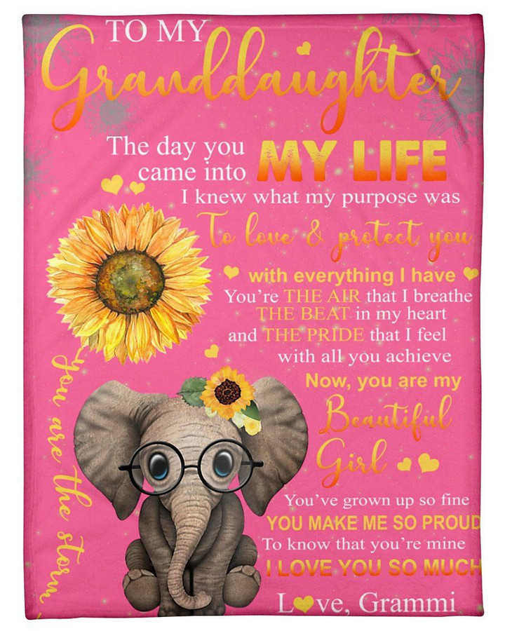 Grammi Gift For Granddaughter You Are My Beautiful Girl Fleece Blanket