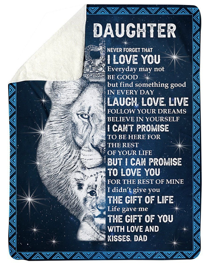 Gift For Daughter Laugh Love And Live Fleece Blanket Sherpa Blanket