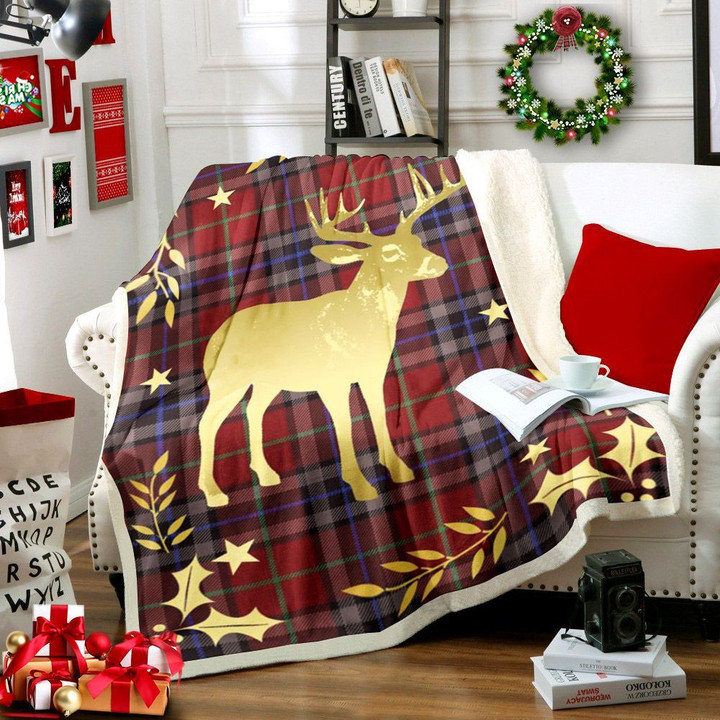 Christmas Deer Tl2410033Tt Sherpa Fleece Blanket