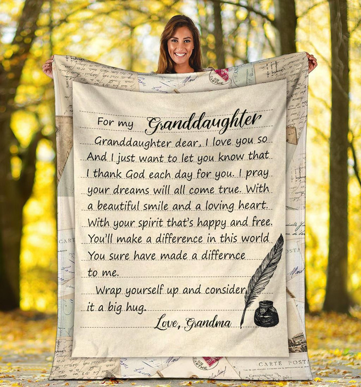 
	The Greatest Gift To Granddaughter From Grandma - Blanket