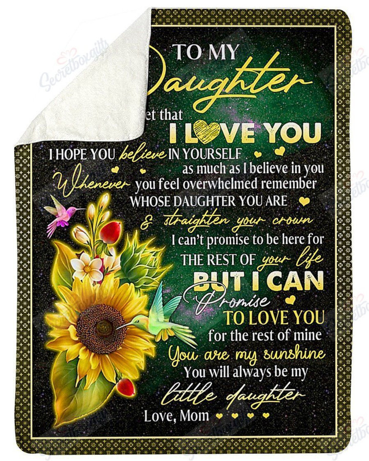Sunflower Bird To Daughter Promise To Love You Yq2101050Cl Fleece Blanket
