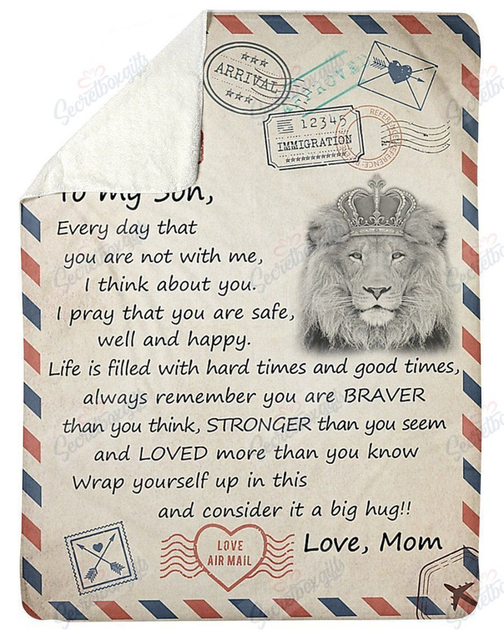Lion You Are Stronger Braver And Loved To Son Yq2101548Cl Fleece Blanket