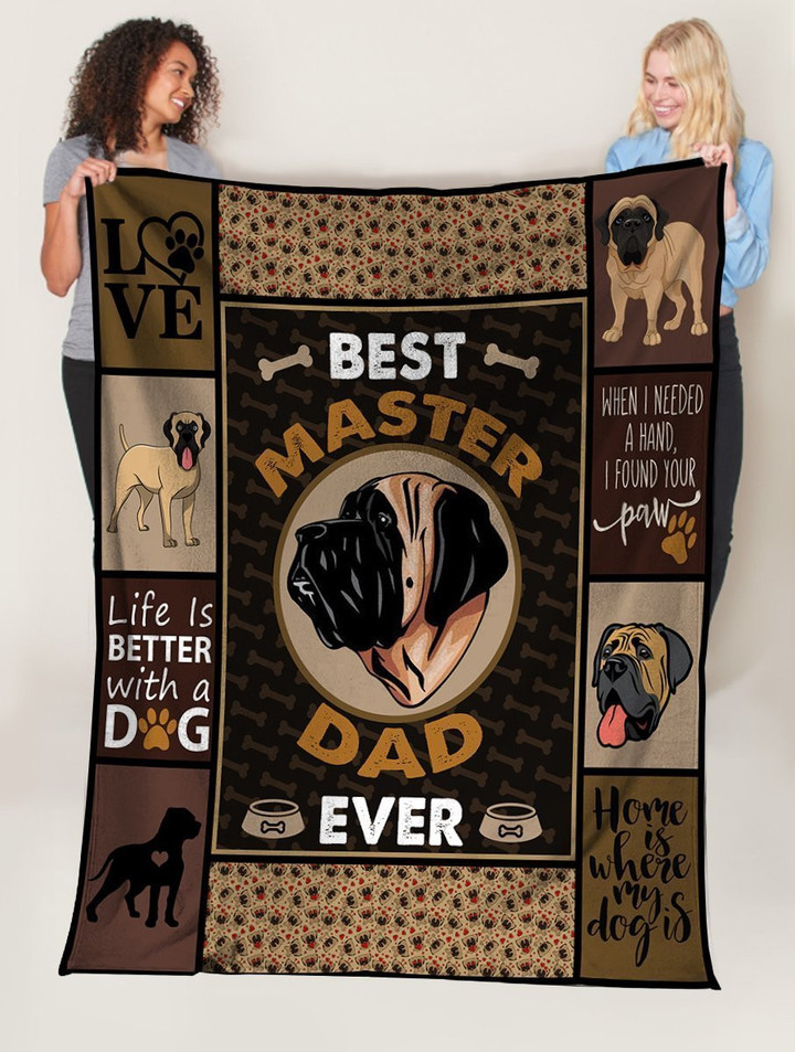 
	Dog Blanket English Mastiff Dog Best Master Dad Ever Fleece Blanket
