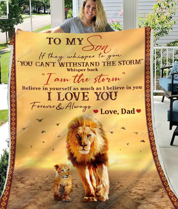 To My Son Love You Always And Forever Yq1401576Cl Fleece Blanket