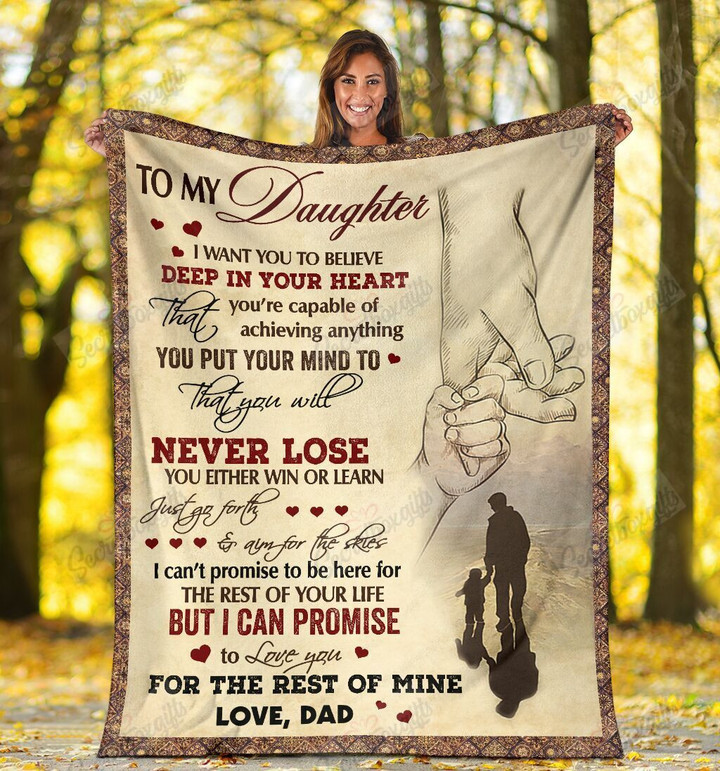To My Daughter I Love You For The Rest Of Mine Yw1301053Cl Fleece Blanket