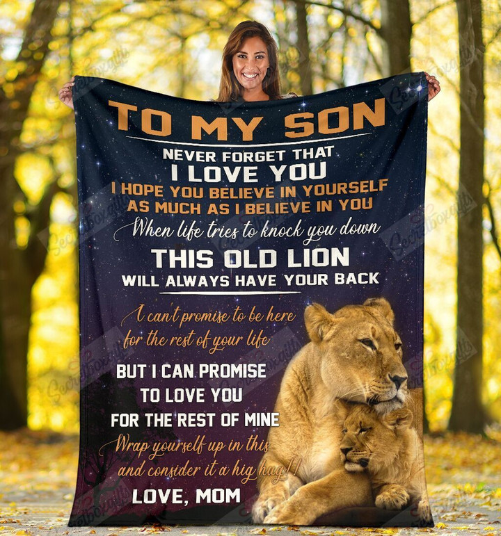 Lion To My Son Never Forget That I Love You Yw1301012Cl Fleece Blanket