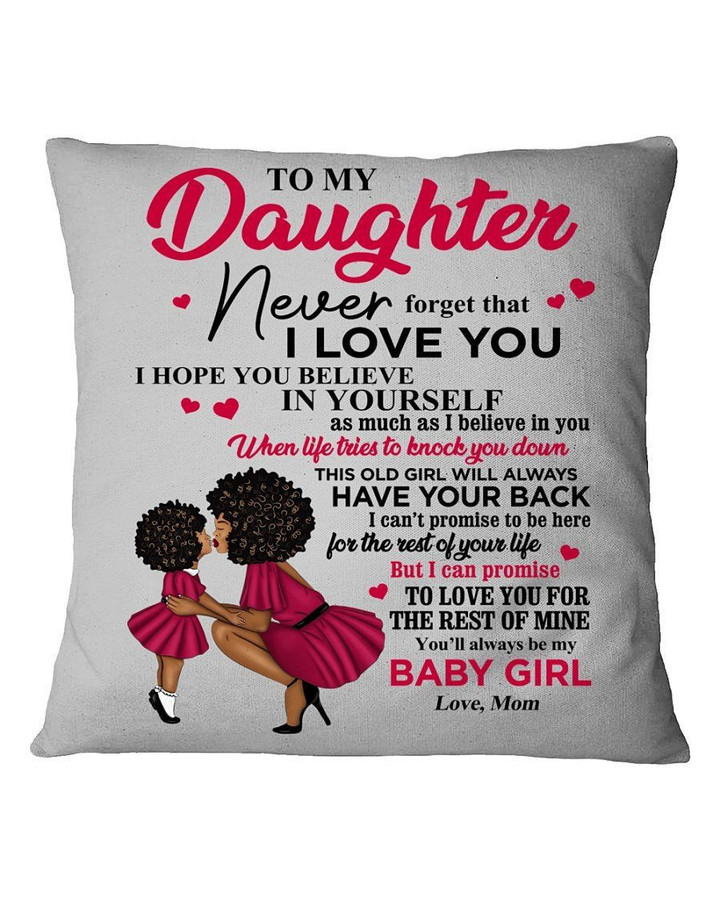 Mom To My Daughter You'Ll Always Be My Baby Girl Fleece Blanket Pillow Cover