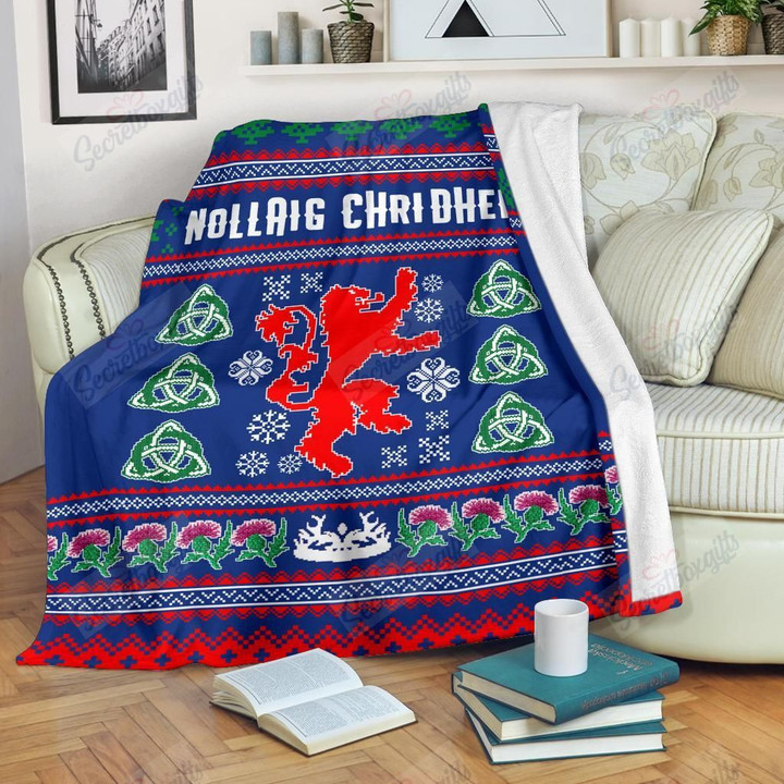 Scotland Lion Christmas Yw1201794Cl Fleece Blanket