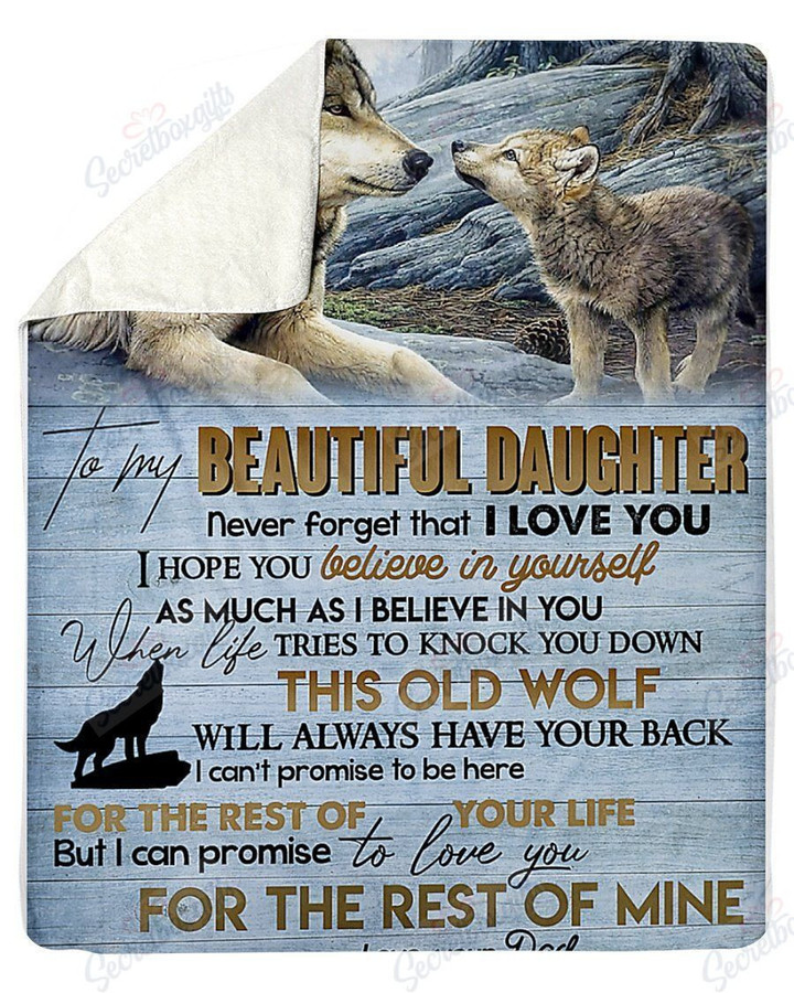 Wolf To My Beautiful Daughter I Can Promise To Love You The Rest Of Mine Yq1101093Cl Fleece Blanket