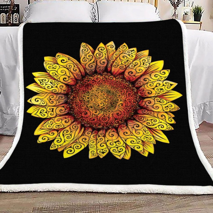 Sunflower Sherpa Fleece Blanket Kowt