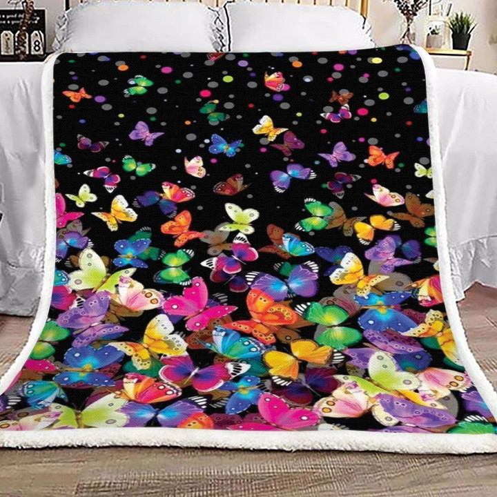 Butterfly Sherpa Fleece Blanket Koth