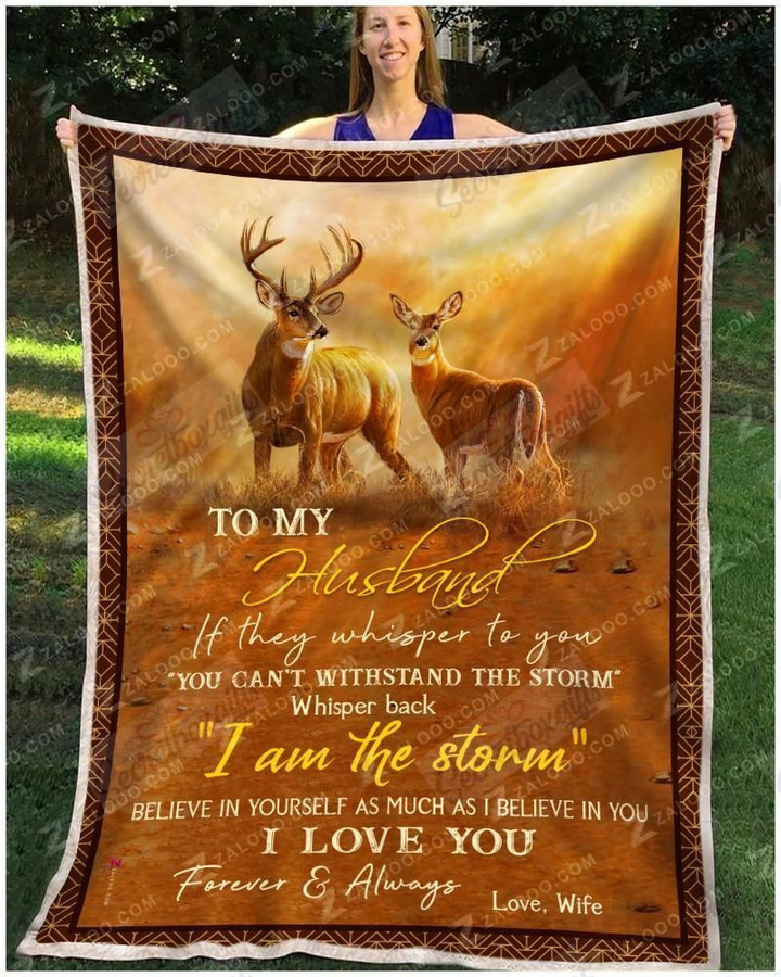 Buckdoe To My Husband I Love You Forever Always Gs-Cl-Dt1810 Fleece Blanket