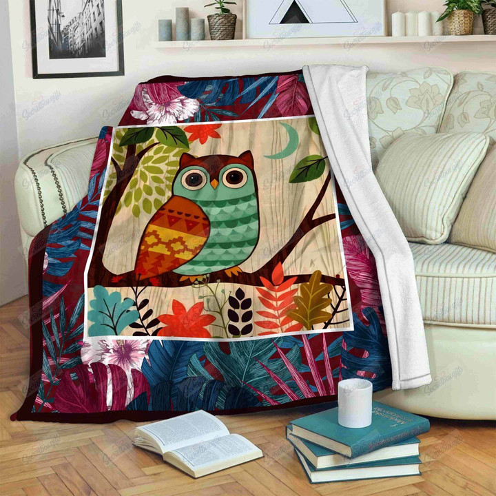 Owl Picture Gs-Cl-Ml2504 Fleece Blanket