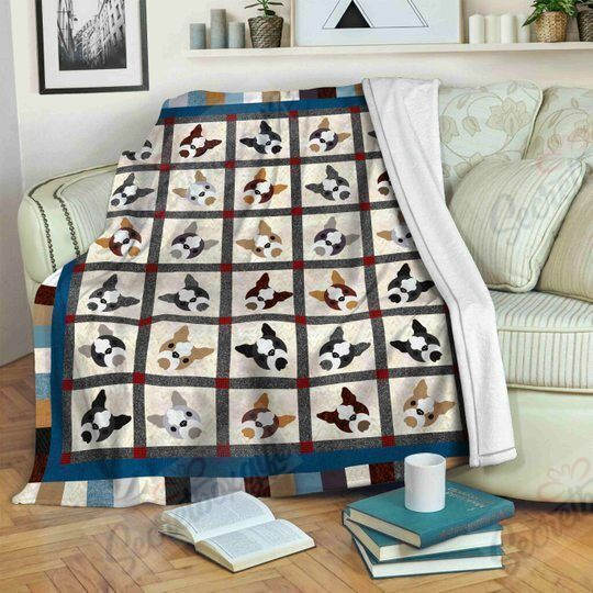 Boston Terrier Am2410580Cl Fleece Blanket