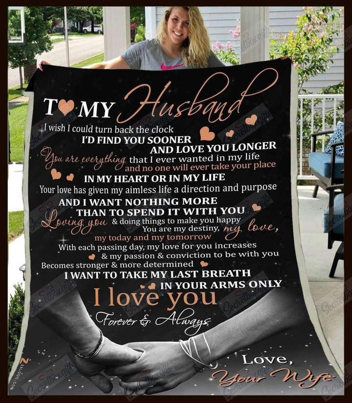 To My Husband I Wish I Could Turn Back Gs-Cl-Kc0907 Fleece Blanket