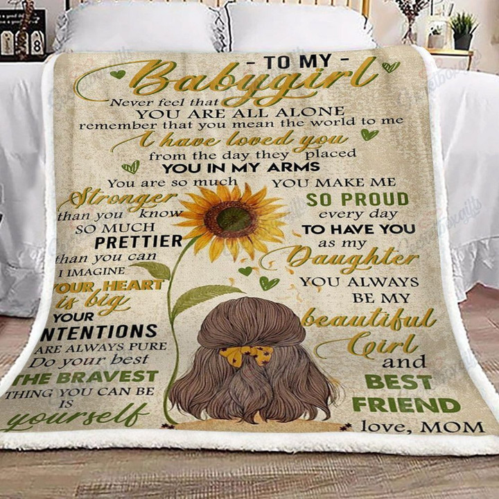 Sunflower To My Babygirl From Mom Am0401450Cl Fleece Blanket