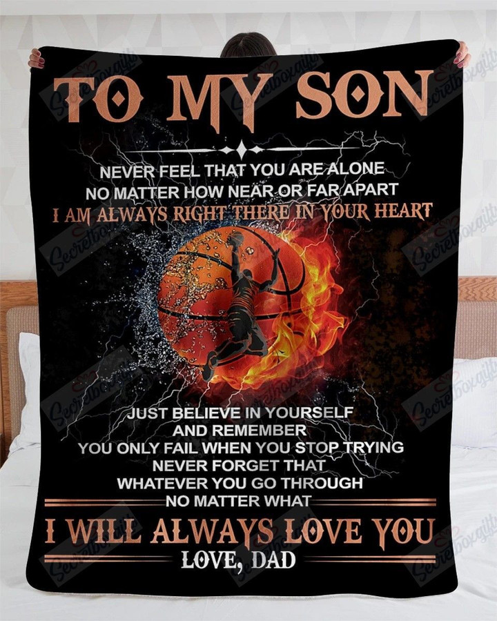 To My Son I Will Always Love You Dad Vt2812104Cl Fleece Blanket