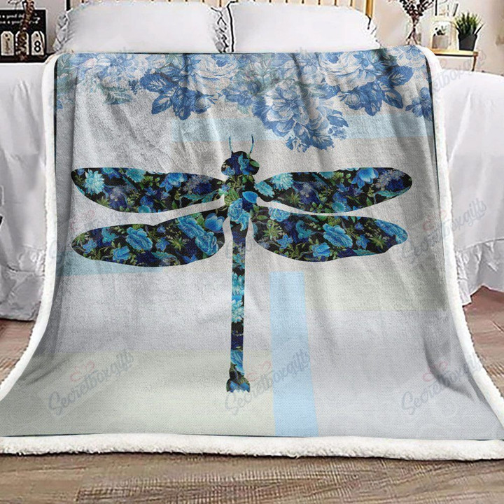 Dragonfly Flower Gs-Cl-Kc0107 Fleece Blanket