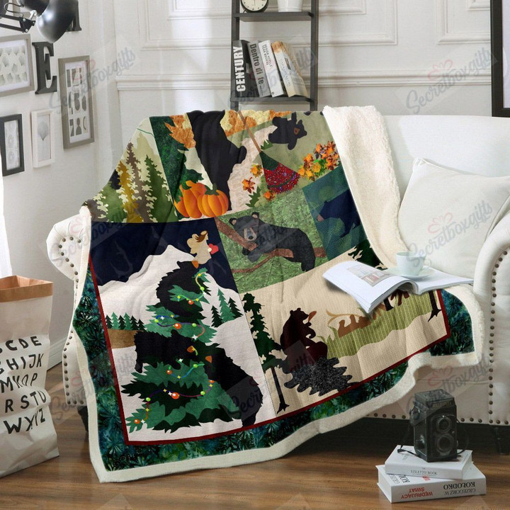 Bear And Tree Gs-Ld0909 Fleece Blanket