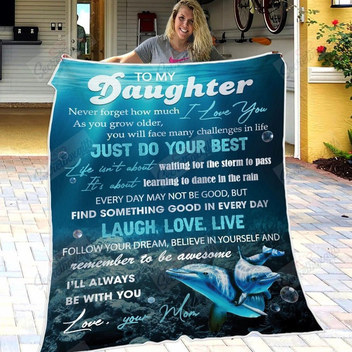 Mom To Daughterbelieve In Yourself And Remember To Be Awesome Gs-Cl-Dd1408 Fleece Blanket