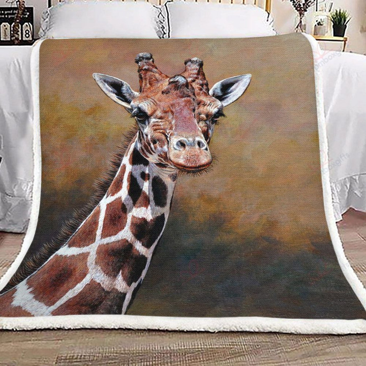 A Giraffe Sherpa Fleece Blanket Ui670 Cyli0408