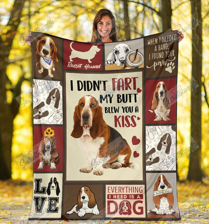 I Didn'T Fart Basset Hound Funny Dog Lovers Gs-Cl-Ld0106 Fleece Blanket
