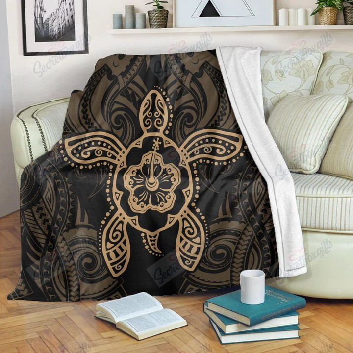 Hawaii Turtle Fixed Gold Yw2202053Cl Fleece Blanket
