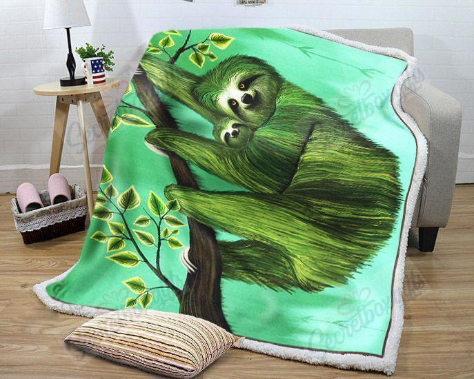 Mother And Her Daughter Sloth 13 Gs-Ld3010Ph Fleece Blanket