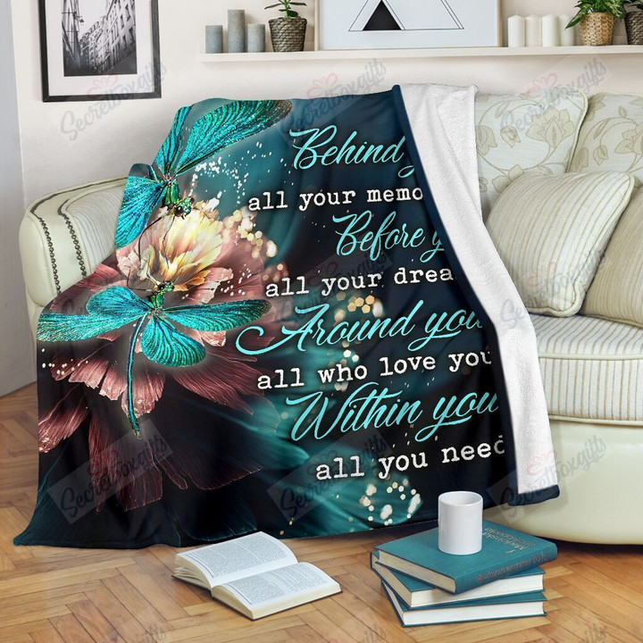 Dragonfly Behind You All Of Memories Yw1802364Cl Fleece Blanket