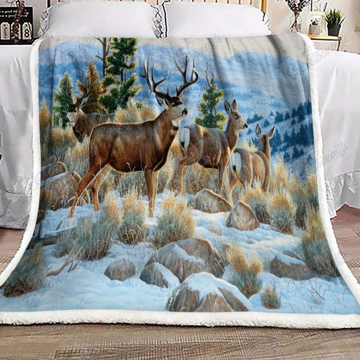 Deer Xa0602316Cl Fleece Blanket