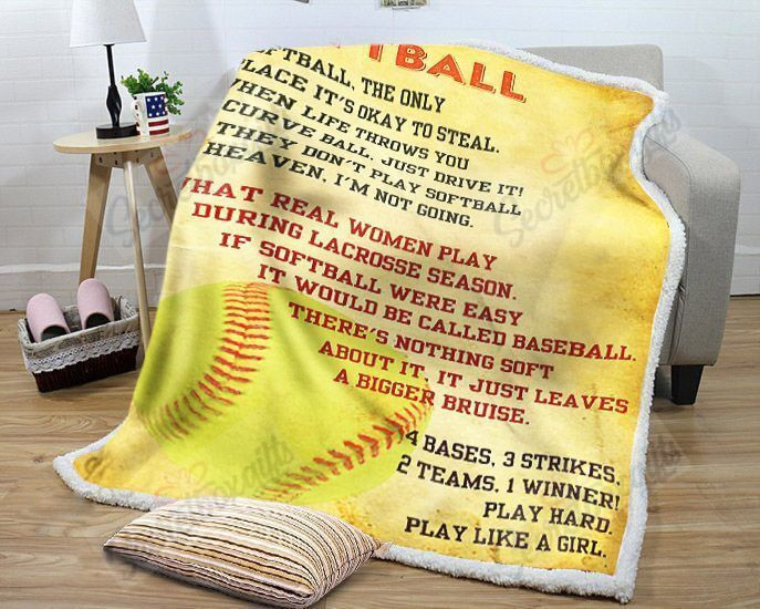 Softball The Only Place It'S Okay To Steal Gs-Ld1511 Fleece Blanket