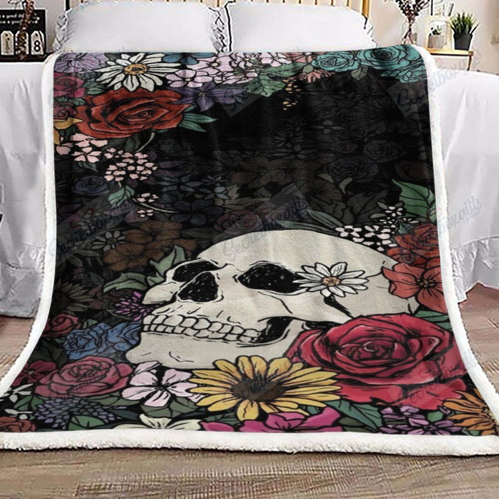 Skull Rose Xa0502501Cl Fleece Blanket