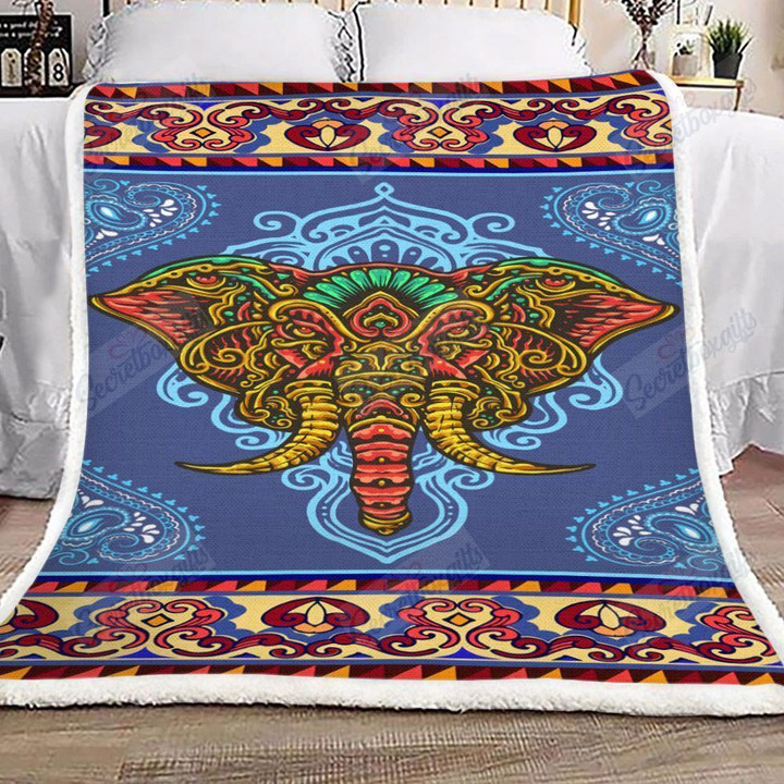 Elephant Mandala Gs-1305Tl Fleece Blanket