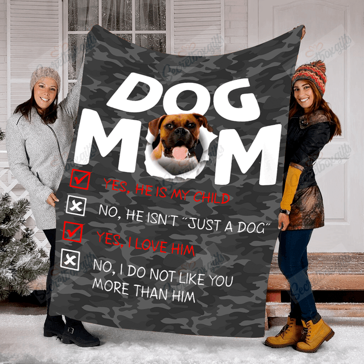 Boxer Dog Mom Gs-Cl-Dt1003 Fleece Blanket