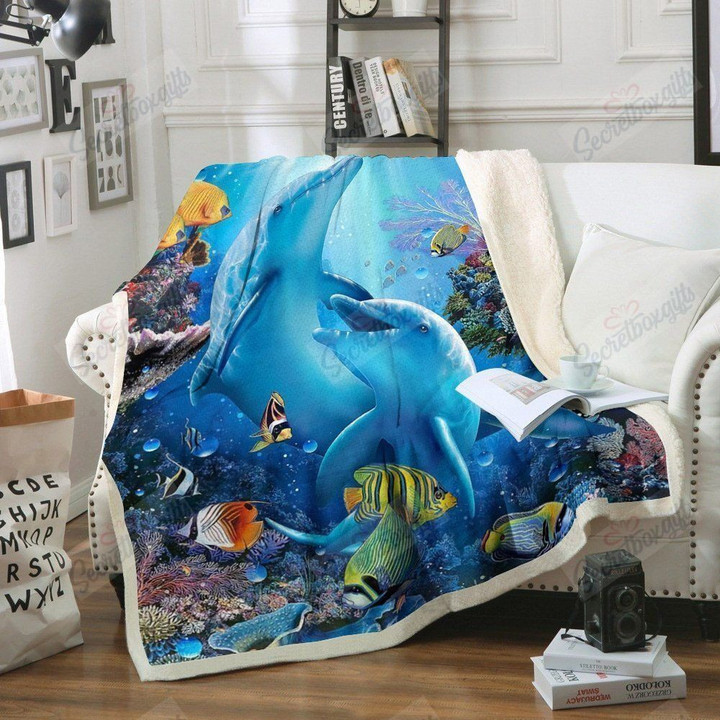 Dolphin Xa0402376Cl Fleece Blanket