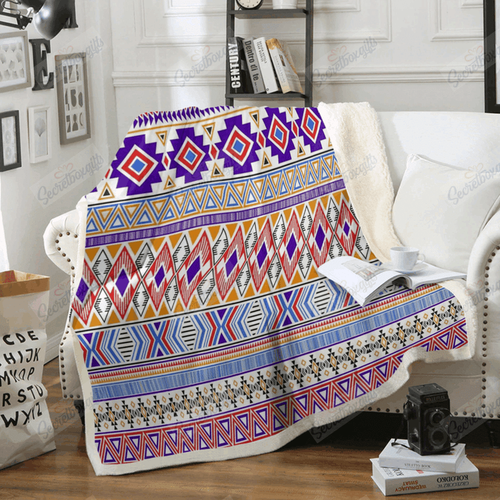 Purple Tribal Pattern Native American Yq2901645Cl Fleece Blanket