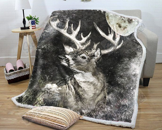 Deer I Am The Storm No Word Gs-Kl2310At Fleece Blanket